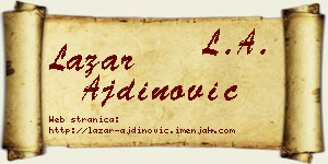 Lazar Ajdinović vizit kartica